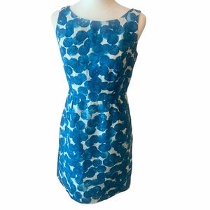 Anthropologie Tabitha White Turquoise Print Dress